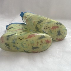 【美品】恐竜柄　子供用　長靴　１６センチの画像