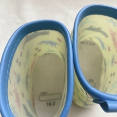【美品】恐竜柄　子供用　長靴　１６センチの画像