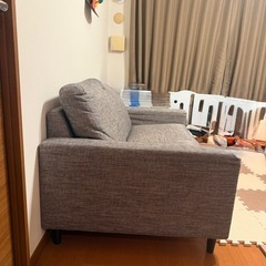 【3,500円】④2人掛けソファ,ニトリ,5年使用,多少のシミありの画像