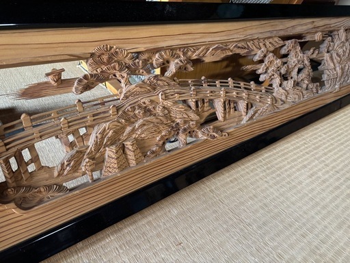 高級 欄間 骨董品 2枚セット