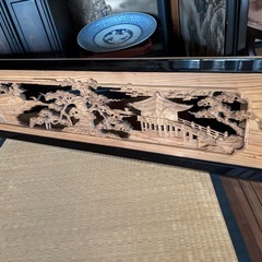 高級　欄間　骨董品　2枚セットの画像