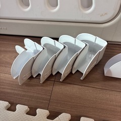 Carazベビーサークル 10枚 140×200 ホワイト×ベージュの画像