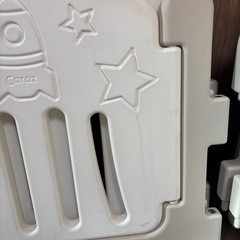 Carazベビーサークル 10枚 140×200 ホワイト×ベージュの画像