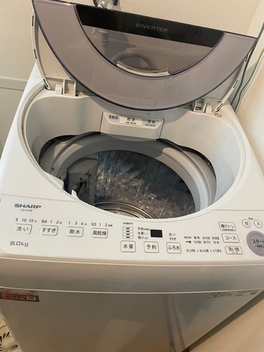 シャープ製洗濯機 2021年製 シャープ 洗濯乾燥機 洗濯6.5kg 乾燥3.5kg 幅56.5cm ステンレス穴なし