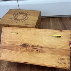 ワイン木箱　2個セット　インテリア雑貨　収納箱の画像