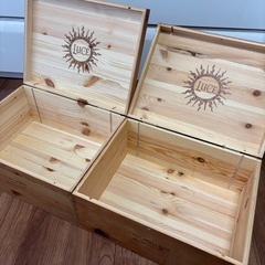 ワイン木箱　2個セット　インテリア雑貨　収納箱の画像