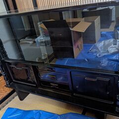 【引き取り無料】食器棚■食器ケース　ガラスケース　お酒の保管■飯田市の画像