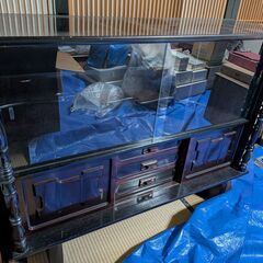 【引き取り無料】食器棚■食器ケース　ガラスケース　お酒の保管■飯田市の画像