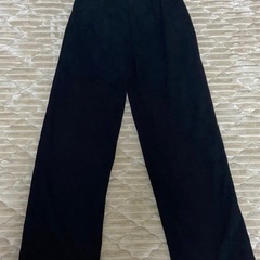 黒 コーデュロイ ワイドパンツ　裏起毛　Mサイズの画像