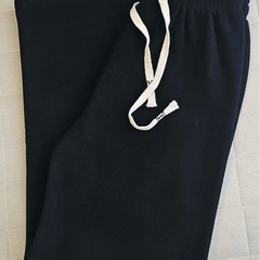 黒 コーデュロイ ワイドパンツ　裏起毛　Mサイズの画像