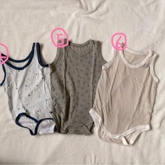 ノースリーブ肌着 ロンパース 70の画像