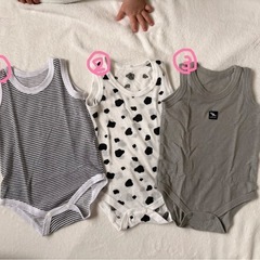 ノースリーブ肌着 ロンパース 70の画像