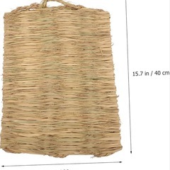 鶏の巣マット 草クッション 鶏用巣箱パッド 40cm×28cm 小動物用寝床 ハムスター ウサギ チンチラ向け 屋内ケージ用通気性パッドの画像
