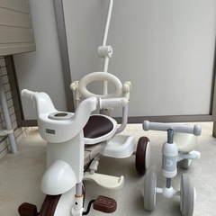 三輪車　2台セット　推し棒付き三輪車　Dバイクの画像