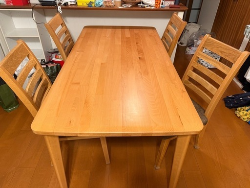 【10,000円/先着優先/価格ご相談下さい】⑥ダイニングテーブルセット,椅子4脚付,ニトリ