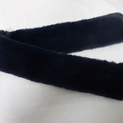 ( E-134 )ティペット ３つセット まとめて まとめ売り ネイビー ピンク ブラウン フェイクファー ふわふわ なめらか マフラー 中古の画像