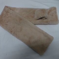 ( E-134 )ティペット ３つセット まとめて まとめ売り ネイビー ピンク ブラウン フェイクファー ふわふわ なめらか マフラー 中古の画像