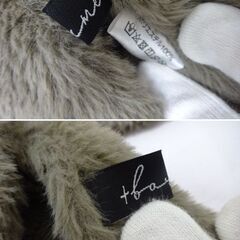 ( E-134 )ティペット ３つセット まとめて まとめ売り ネイビー ピンク ブラウン フェイクファー ふわふわ なめらか マフラー 中古の画像