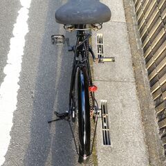 20インチ シマノ６速 カゴ付き 折り畳み自転車の画像