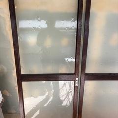 アンティーク　すれ違い引き戸　二枚セット　ドア　の画像