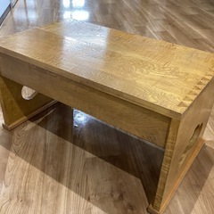 脇机　楢材中杢仕上げ【町田市再生家具】252735の画像