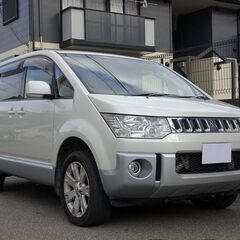 即乗りＯＫ 28年式 デリカD5 4WD クリーンディーゼルターボ ナビ フルセグTV Bluetooth フリップダウンモニター バックモニター 両側パワスラ スマートキー シートヒ－ター クルコン HID ETCの画像