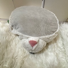 ★01.ぬいぐるみ　グレイトピレニーズ フェイスクッションの画像