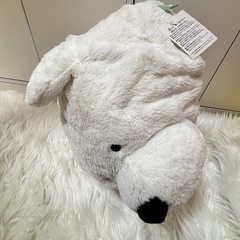 ★01.ぬいぐるみ　グレイトピレニーズ フェイスクッションの画像