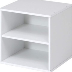 カラーボックス　ホワイト　二つの画像