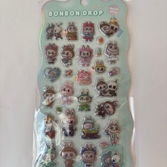 ②ラブブ　ドロップシール　ボンボンドロップシール　3D 立体シール　ぷくぷくシール1枚300円　3枚800円の画像