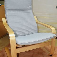 未使用品 IKEA POANG ポエング パーソナルチェア バーチ材突き板 クニーサ ライトベージュ 1脚の画像