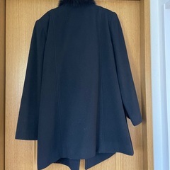 カシミヤ10%含む コート ブラックの画像