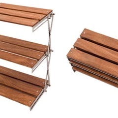 【新品未使用品】キャンプ用三段ラック 卓上 折り畳み式 の画像