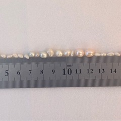 淡水パール　30粒　両穴　ジルコニア雪の結晶　ハンドメイド素材　パール　真珠　淡水パールバロック　の画像