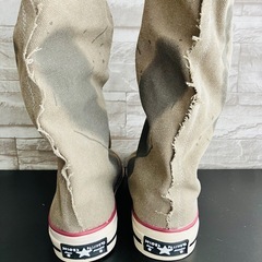 キャンバスブーツ ストラップ付き スニーカー 23.5の画像