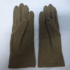 ( E-135 )ストール 手袋 ２つセット 大判 マフラー ブラウン ベージュ レディース おしゃれ かわいい ピンポイント 中古の画像