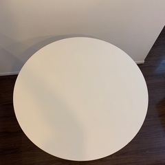 ★中古品★ 丸テーブル(ホワイト)の画像