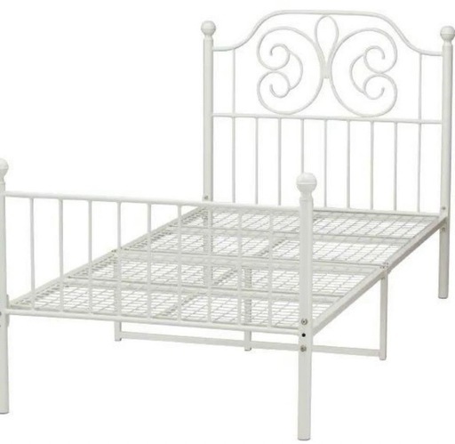 ニトリ 姫系シングルサイズベッドフレームホワ イト 分解＆組立て可能