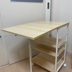キッチンラック キャスター付き　中古の画像