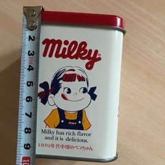 未使用品　レトロ　綺麗め　ぺこちゃん　缶　の画像