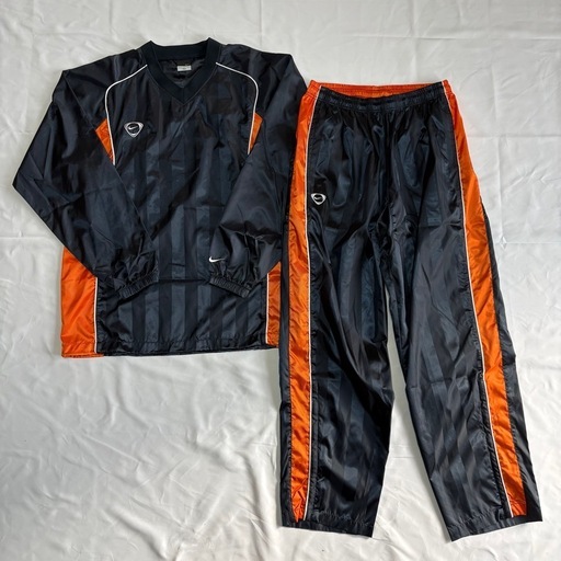 NIKE セットアップ ネイビー オレンジ 銀タグ Y2K 00s ポケット付き