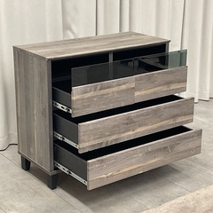 KL-12【新入荷　アウトレット品】トレニア90 GY AVチェスト3段　グレーの画像