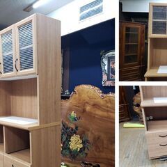 L22　美品！　タイル天板　コンセント付き　キッチンボードの画像