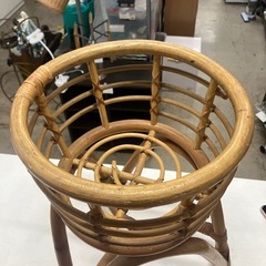 ロ2512-498 籐かご 植木鉢置き 中古の画像