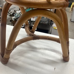 ロ2512-498 籐かご 植木鉢置き 中古の画像