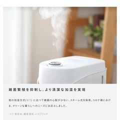 TWINBIRD スチーム加湿器 SK-E961W ホワイトの画像