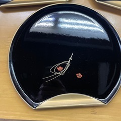 在庫処分』　特選　美術漆器 5枚セット木箱付きの画像