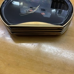 在庫処分』　特選　美術漆器 5枚セット木箱付きの画像