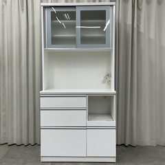 KL-14【新入荷　リサイクル品】ニトリ　レジューム90 オープンキッチンボード　白の画像