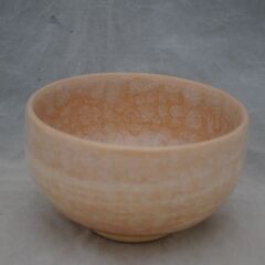 [1815] 清水焼 茶碗 ピンク 12cm 硝子紬 平安 光硨造 陶器製の画像